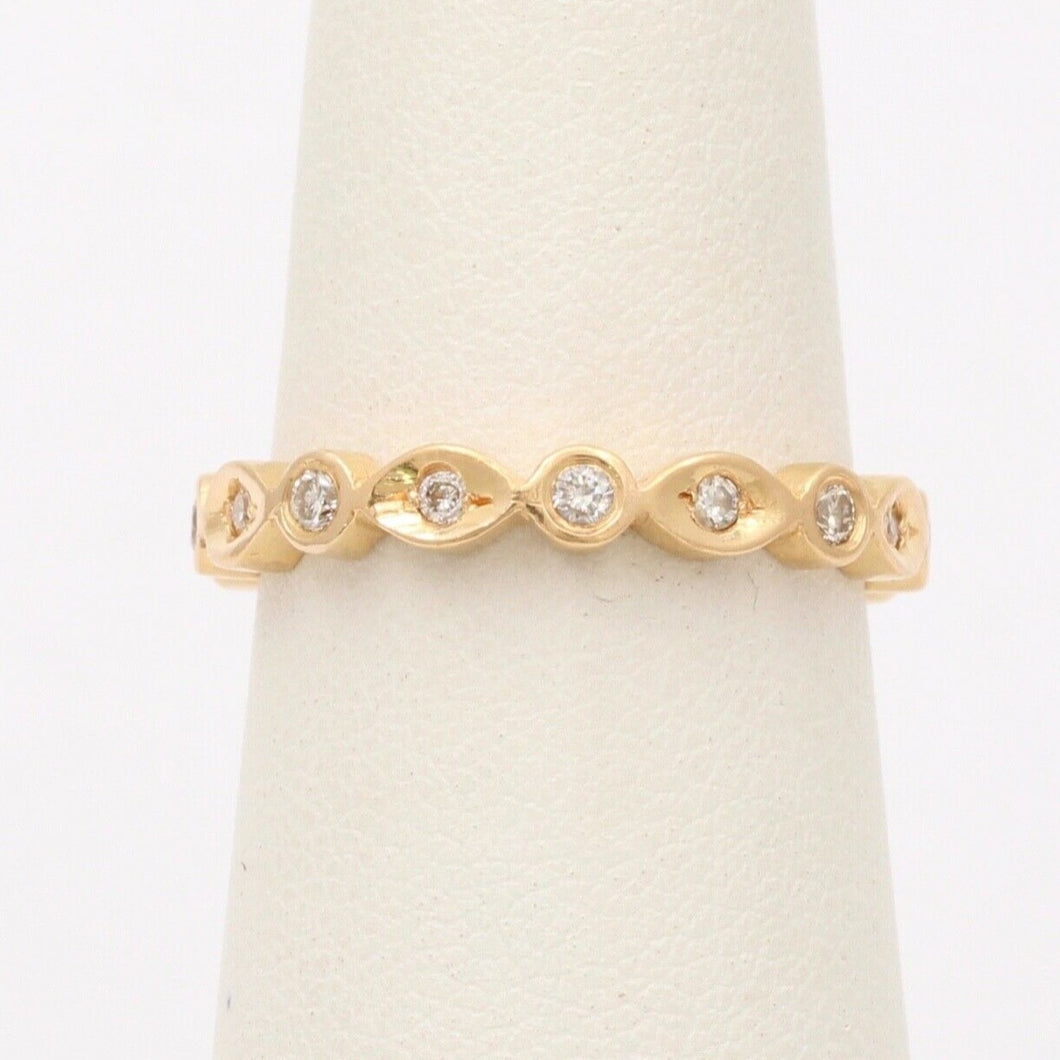 The Classic 18K Yellow Gold Diamond Eternity Ring , Wedding Band.