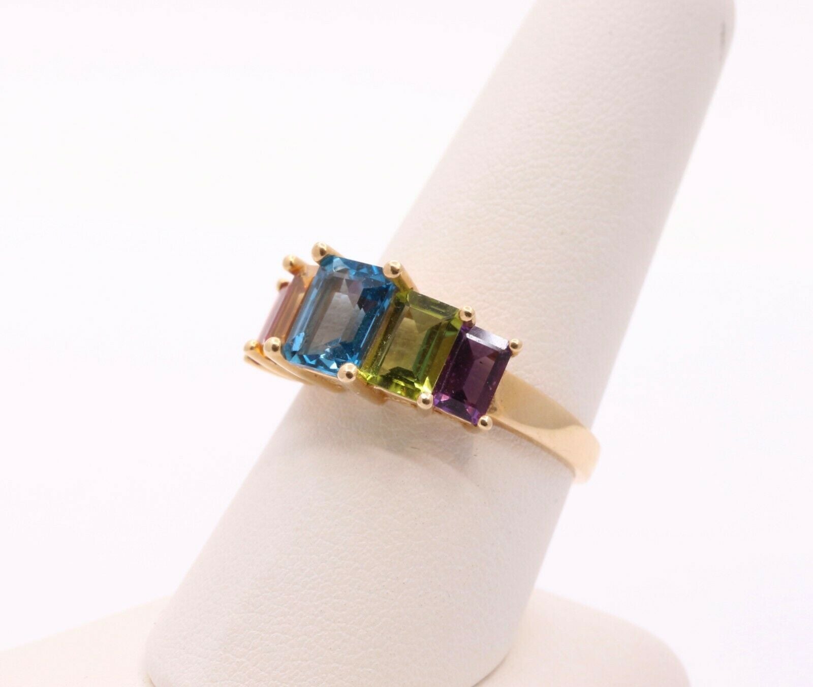 Vintage 14K Multi Stone Cocktail Ring
