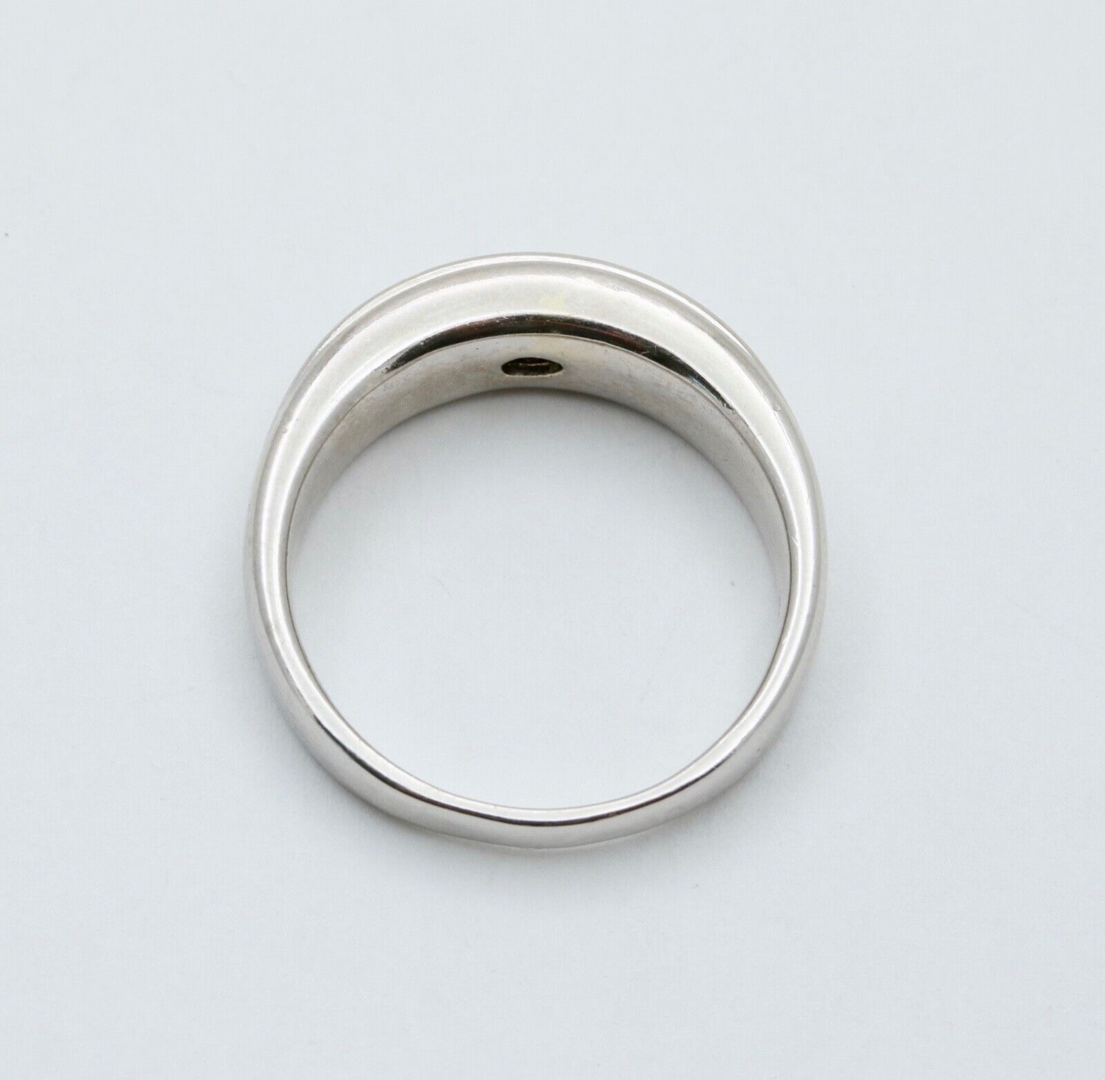 Vintage Round Baguette Cut Diamond 14K White Gold Ring