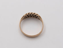 Load image into Gallery viewer, Art Deco Nathan Brothers Leaf Pattern English 9K Rose Gold Ring
