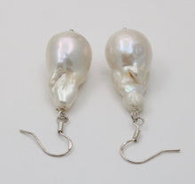 Load image into Gallery viewer, Vintage Baroque Saltwater Pearl 14K White Gold Earrings
