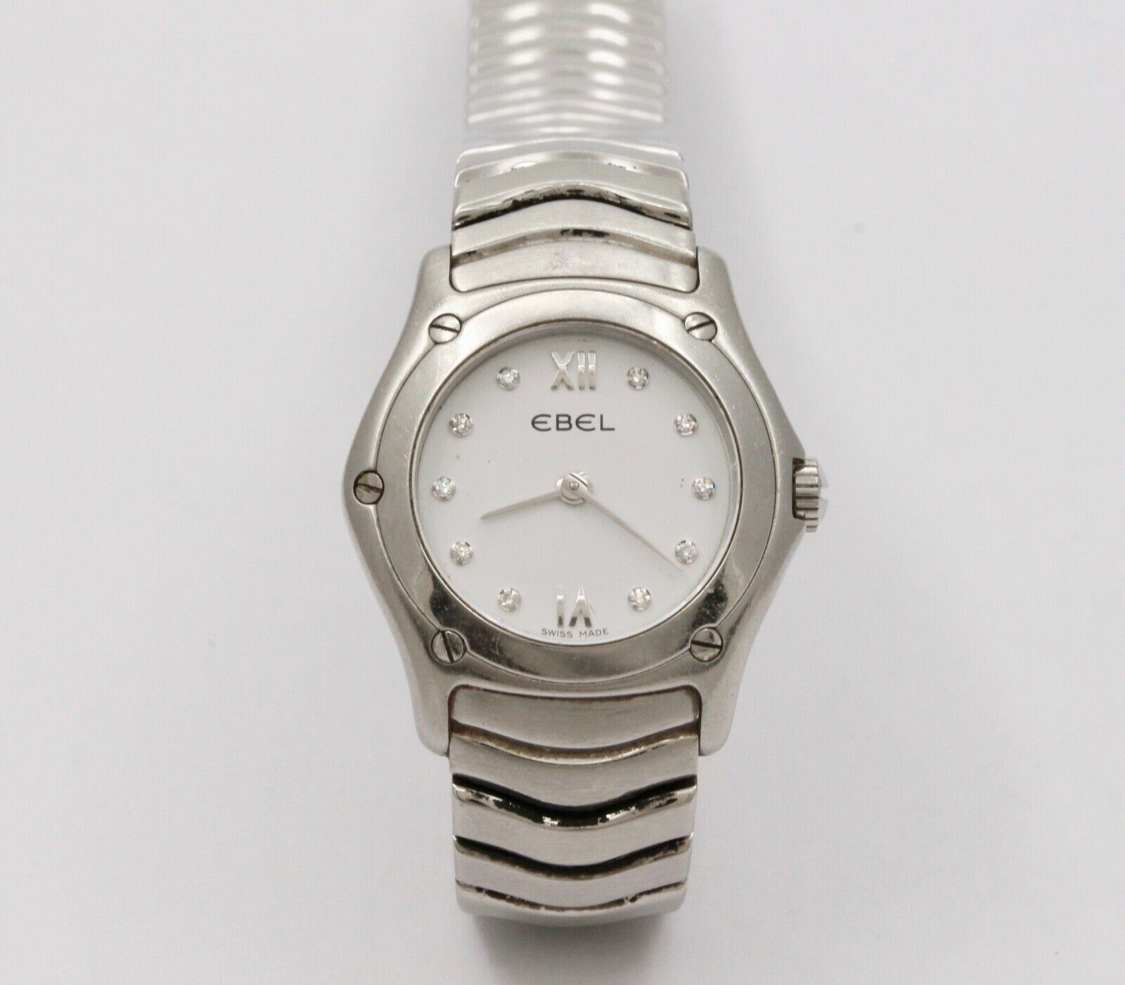 A Classic Ebel Woman's 27 mm face Stainless Steel Classic Wave Watch