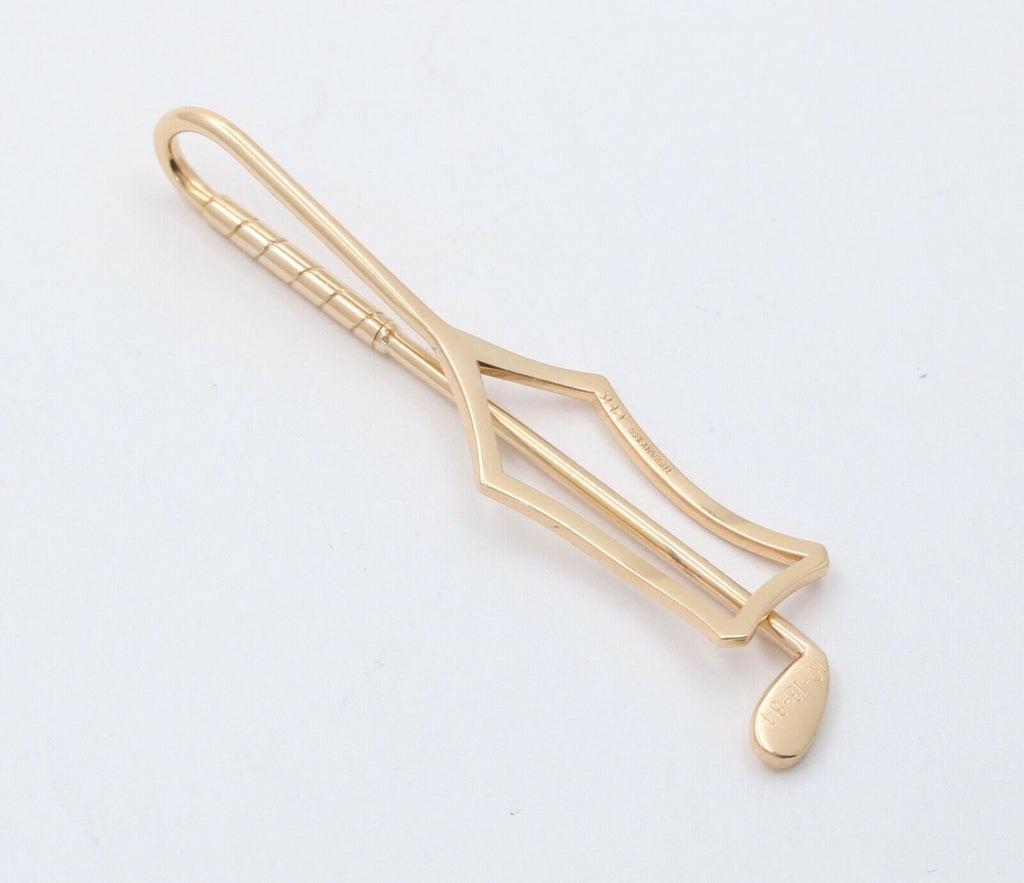 Vintage Tiffany & Co 14K Yellow Gold Golf Club Money Clip
