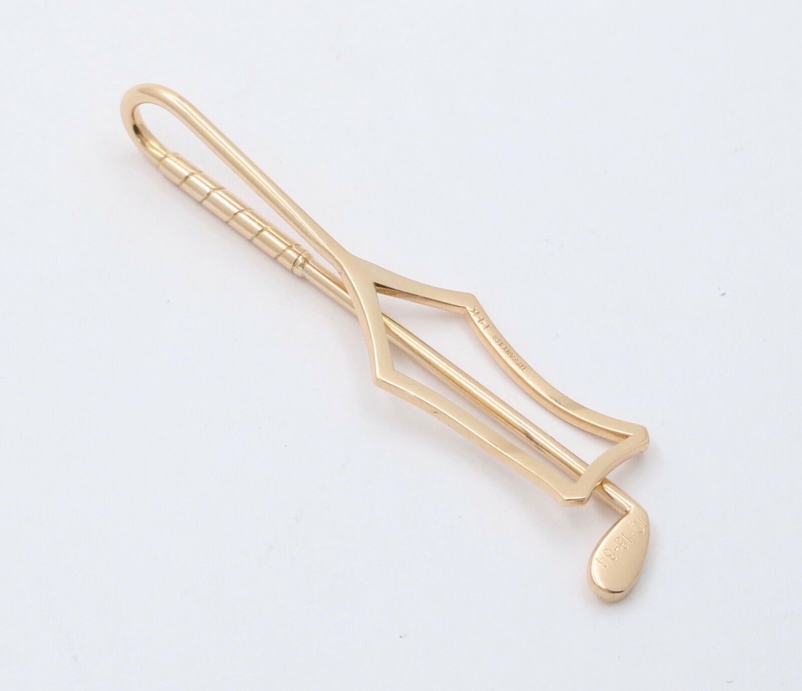 Vintage Tiffany & Co 14K Yellow Gold Golf Club Money Clip