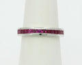 Vintage 14K White Gold Ruby Eternity Band