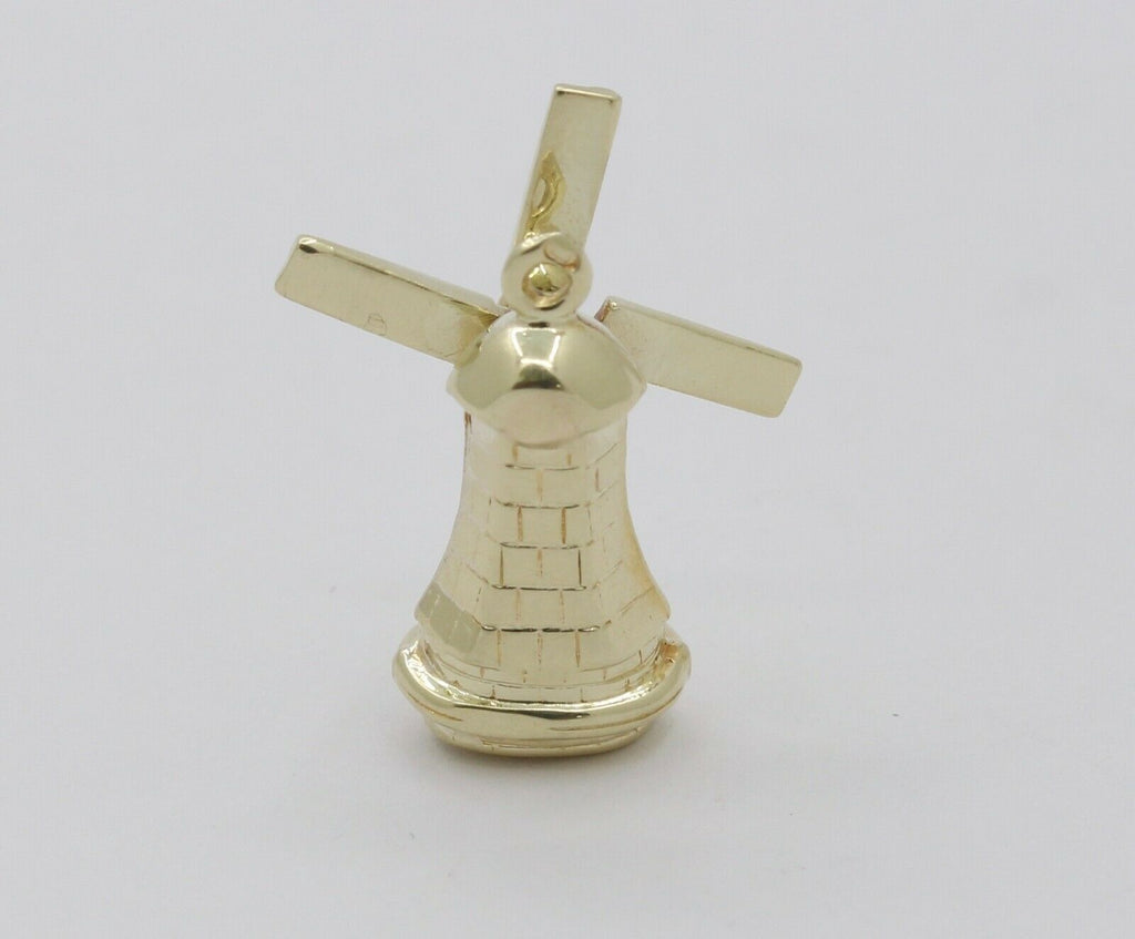 Vintage 14K Yellow Gold Windmill Charm