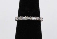 Load image into Gallery viewer, Vintage Ladies Wedding Band Baguette Diamonds Platinum Ring
