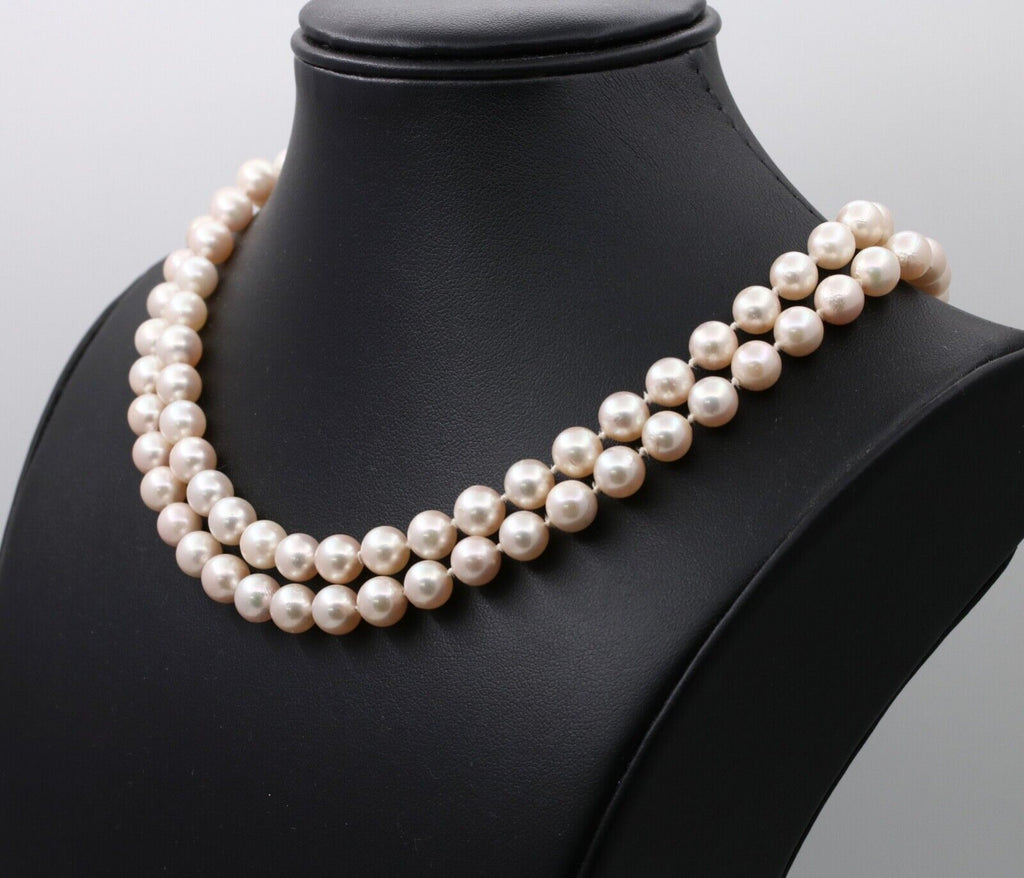 Vintage Akoya Pearl 14K Yellow Gold Hallmarked Necklace