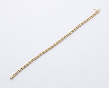 Load image into Gallery viewer, VIntage 14K Yellow Gold Sapphire and Diamond Tennis bracelet
