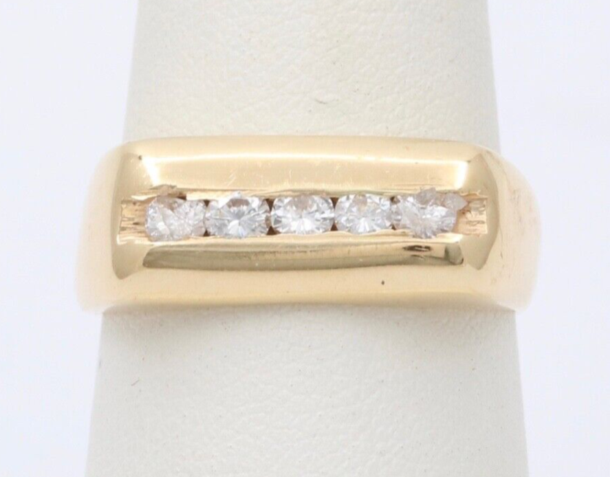 Vintage 14K Yellow Gold Diamond Ring Band