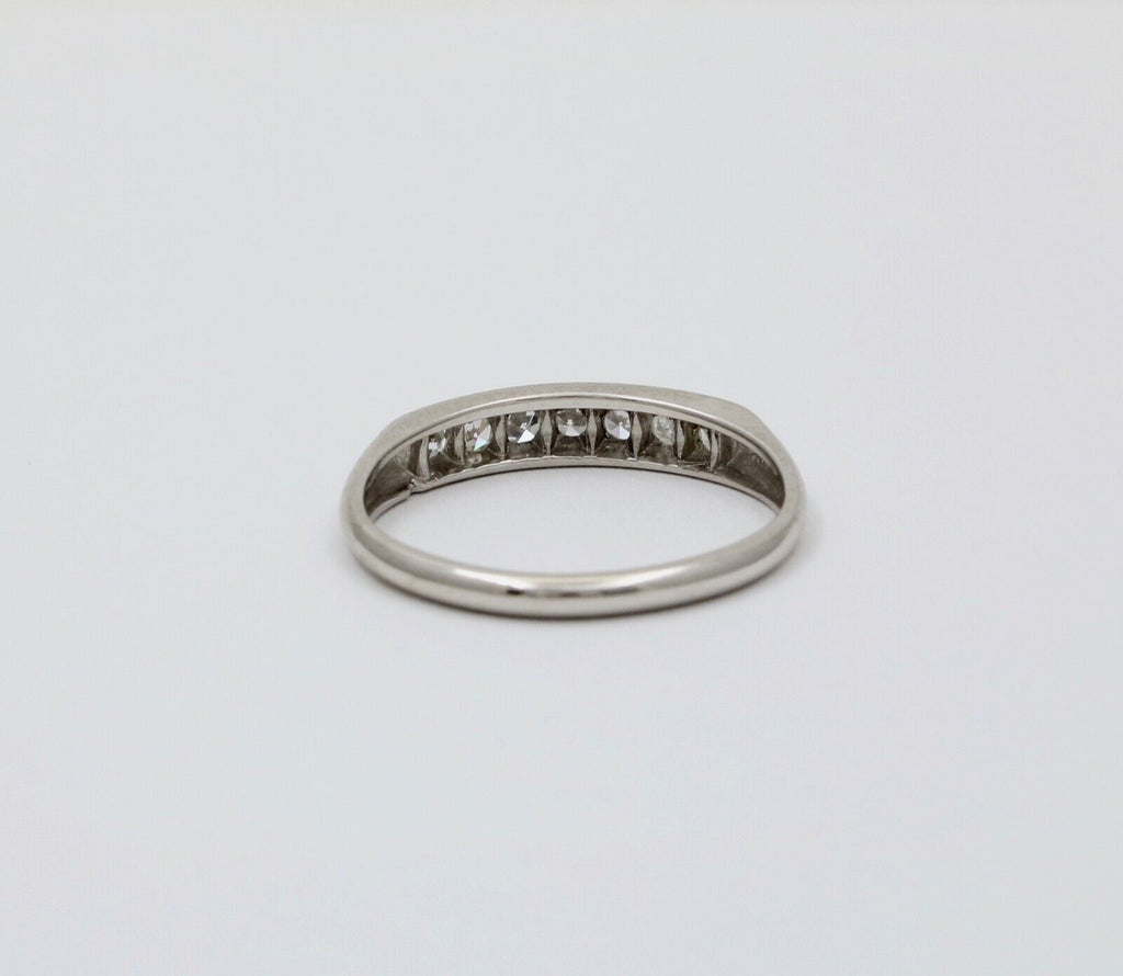 Vintage Diamonds Platinum Wedding Band