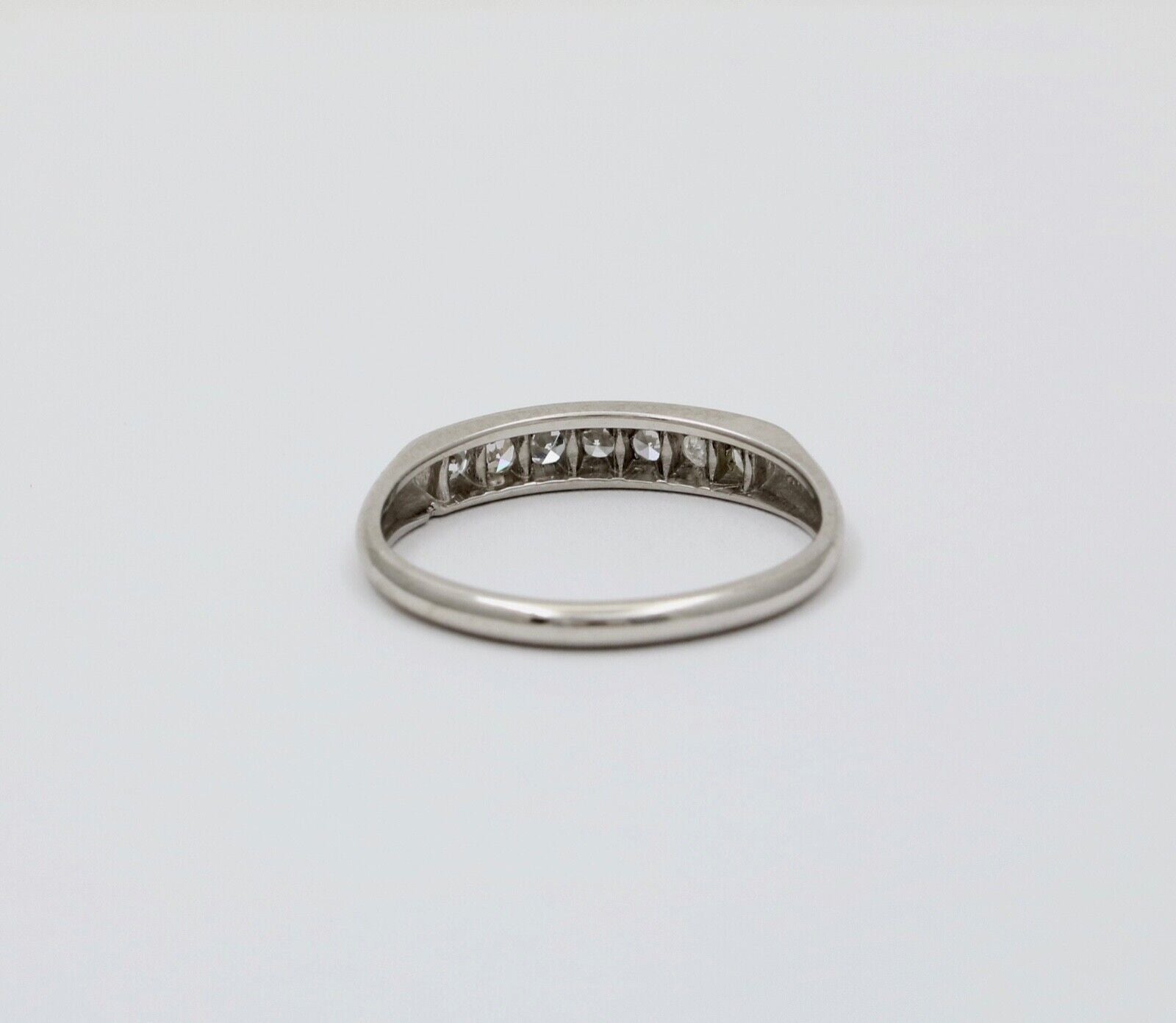 Vintage Diamonds Platinum Wedding Band