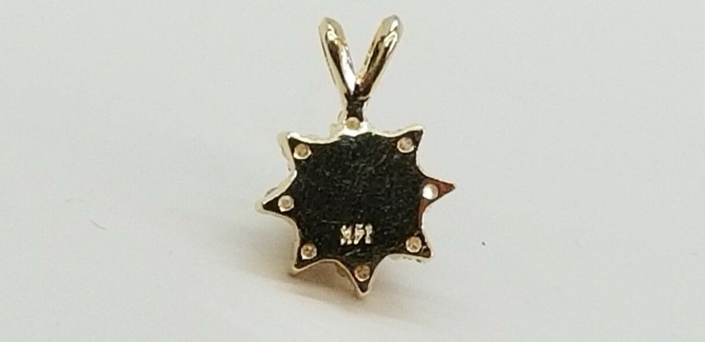 Vintage Pearl Diamonds 14K Yellow Gold Pendant
