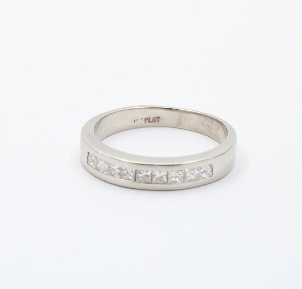 Vintage Men's Diamonds Platinum Ring Band