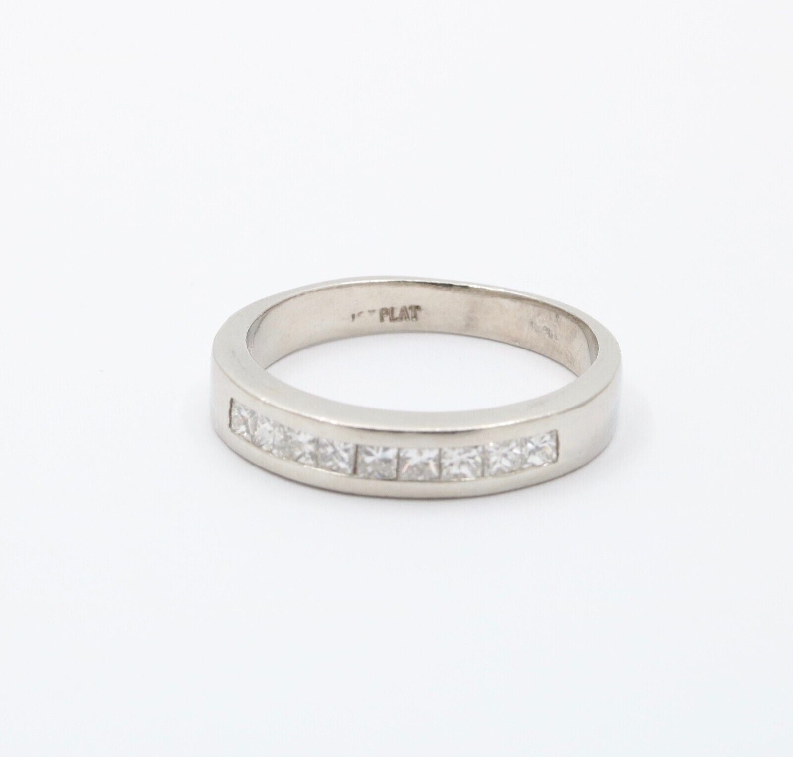 Vintage Men's Diamonds Platinum Ring Band
