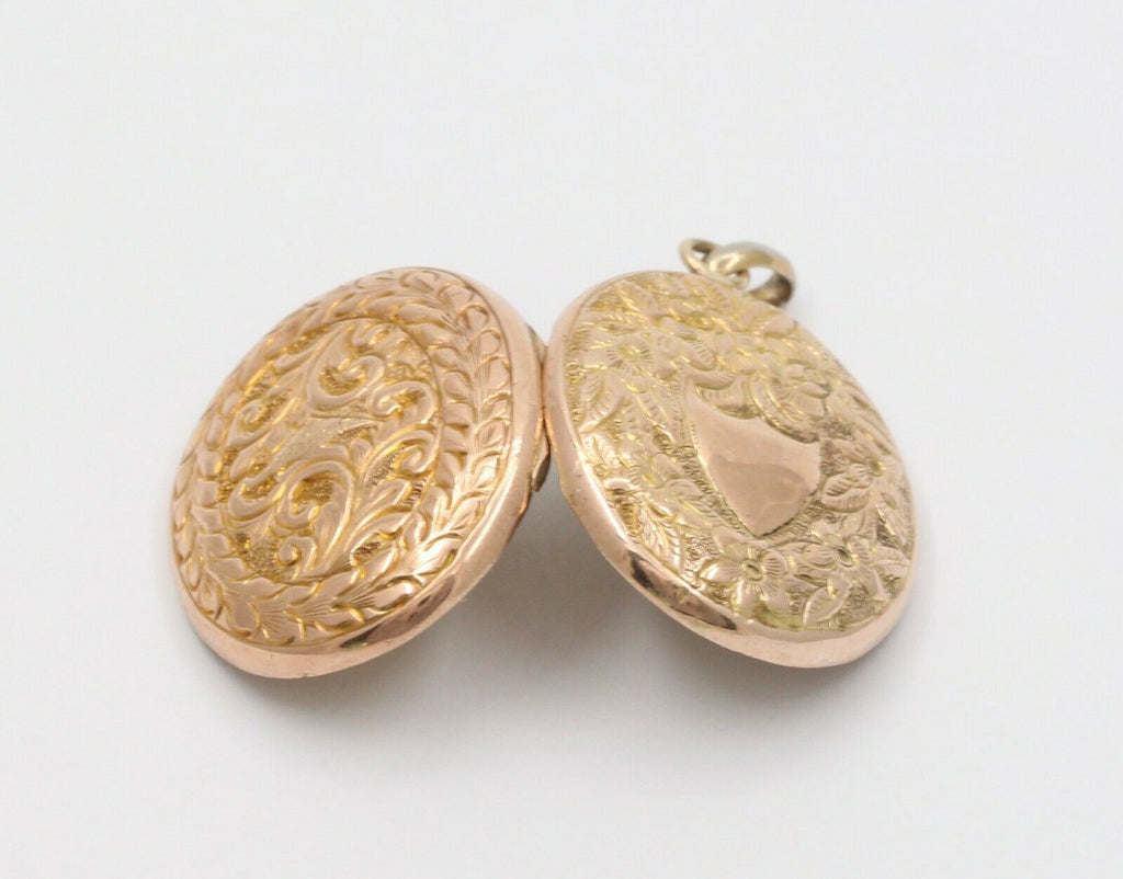 Victorian 10K Yellow Gold Diamond Memorial Locket
