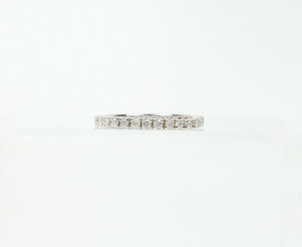 Vintage Ladies 14K White Gold Eternity Band