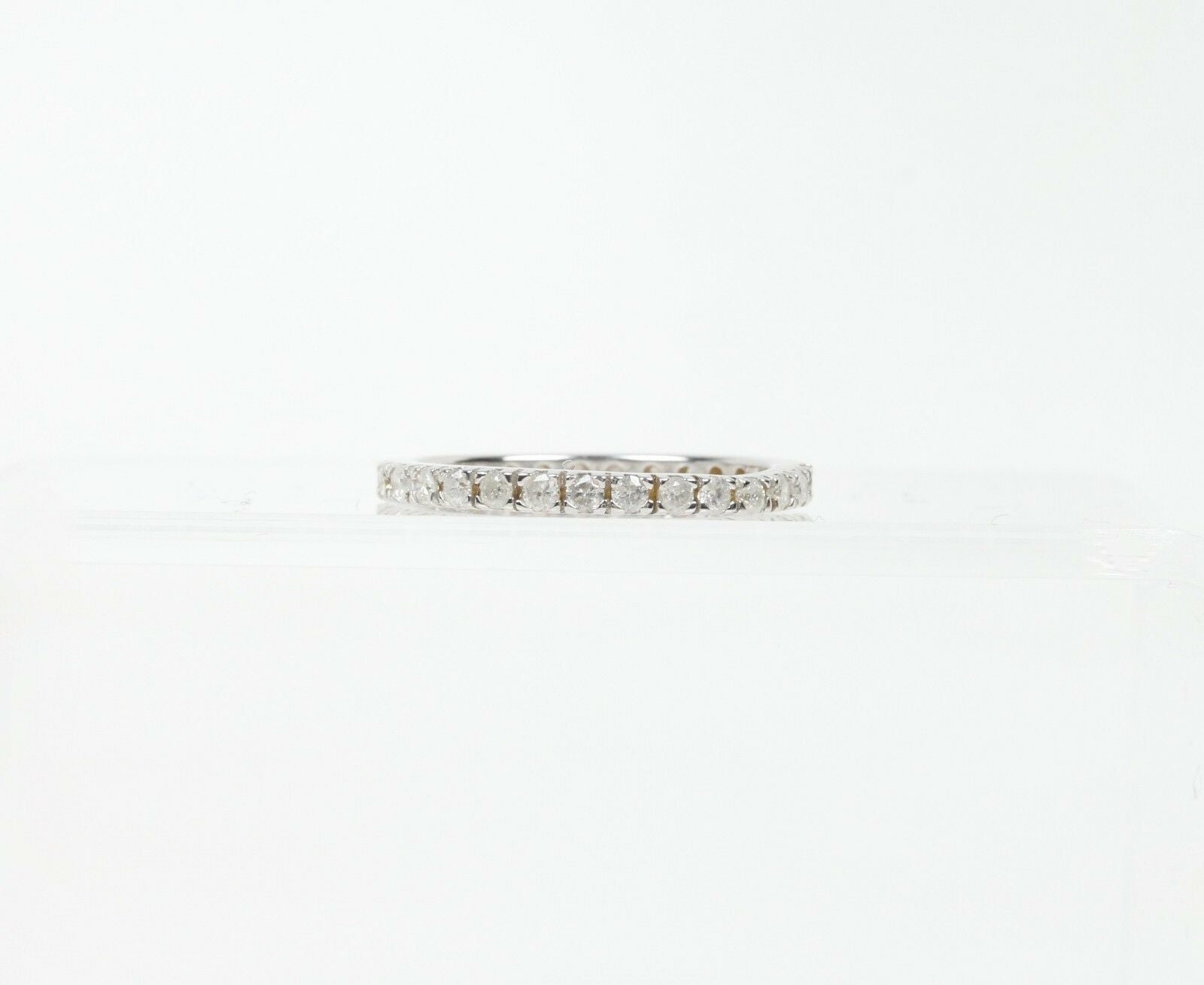 Vintage Ladies 14K White Gold Eternity Band