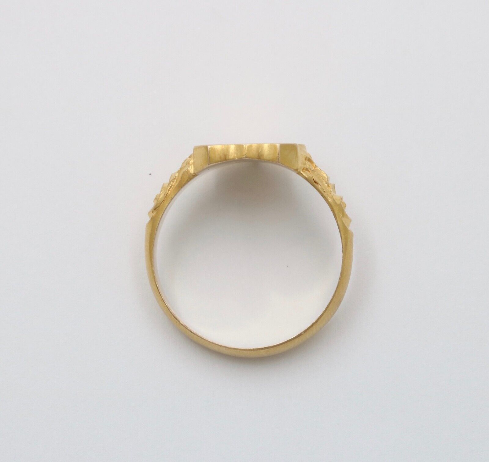 Antique Art Deco 14K Gold Shield Signet Ring, Ring Band