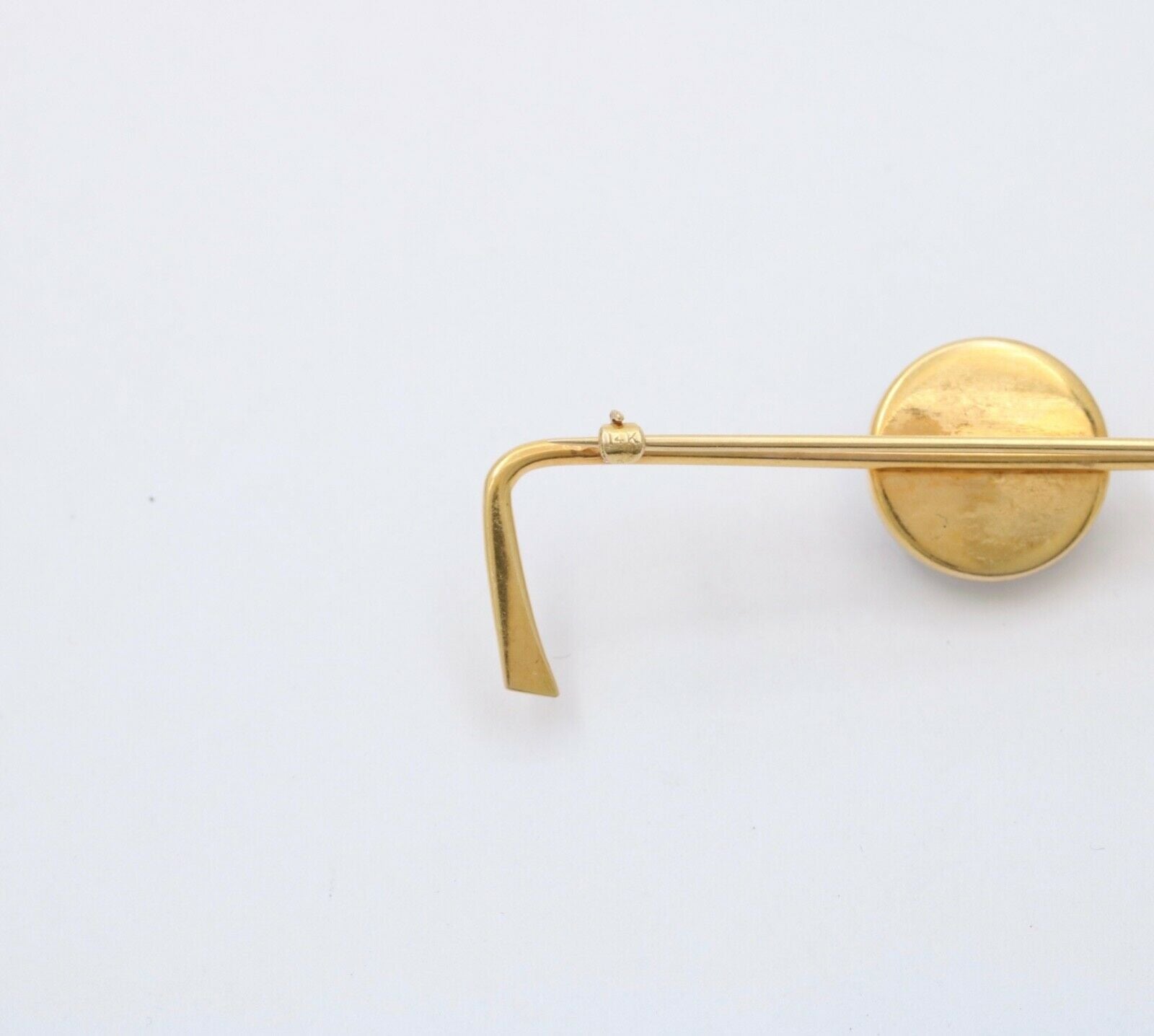 Antique Essex Crystal 14K Yellow Gold Horse Bar Pin. Hat Lapel