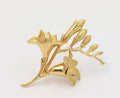 Vintage Tiffany & Co 18K Yellow Gold Heavy Floral Brooch