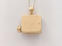 Load image into Gallery viewer, Vintage Organ 14K Yellow Gold Turquoise Pendant
