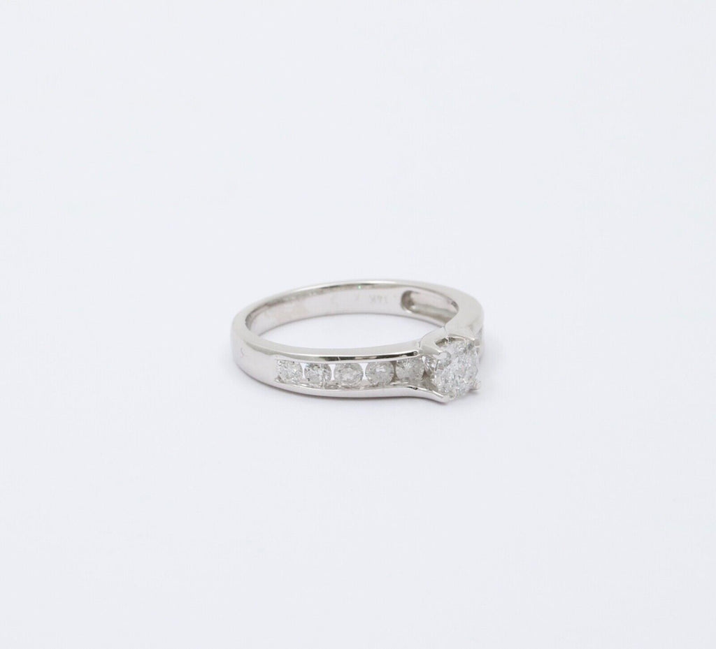 Vintage Diamonds 14K White Gold Wedding Ring