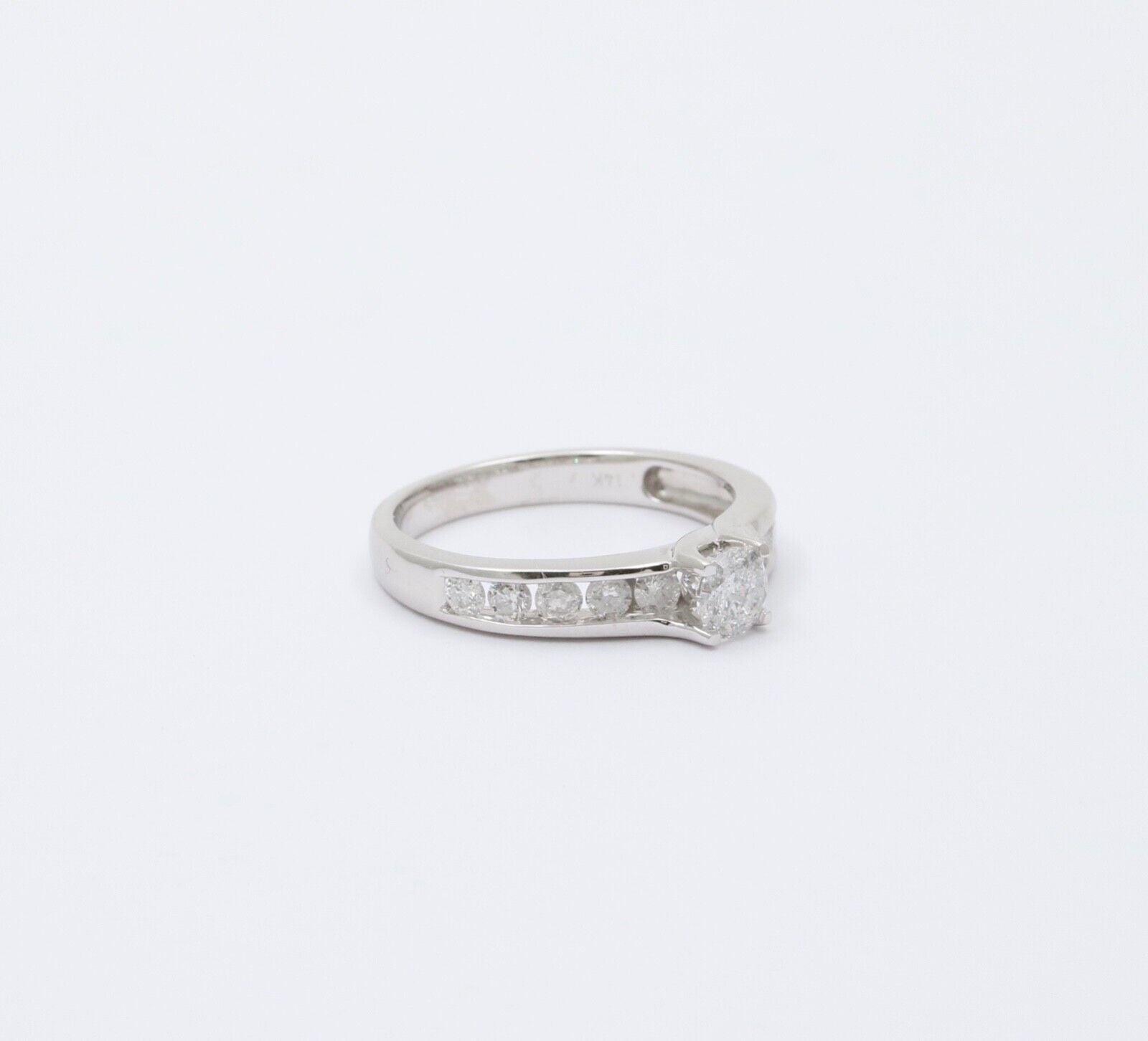 Vintage Diamonds 14K White Gold Wedding Ring