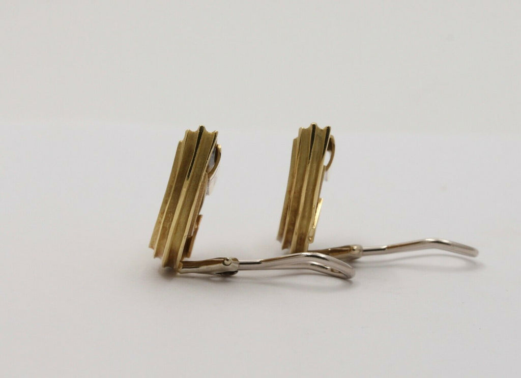 The Christopher Walling Classic Half Moon 14K Yellow Gold Clip Earrings.