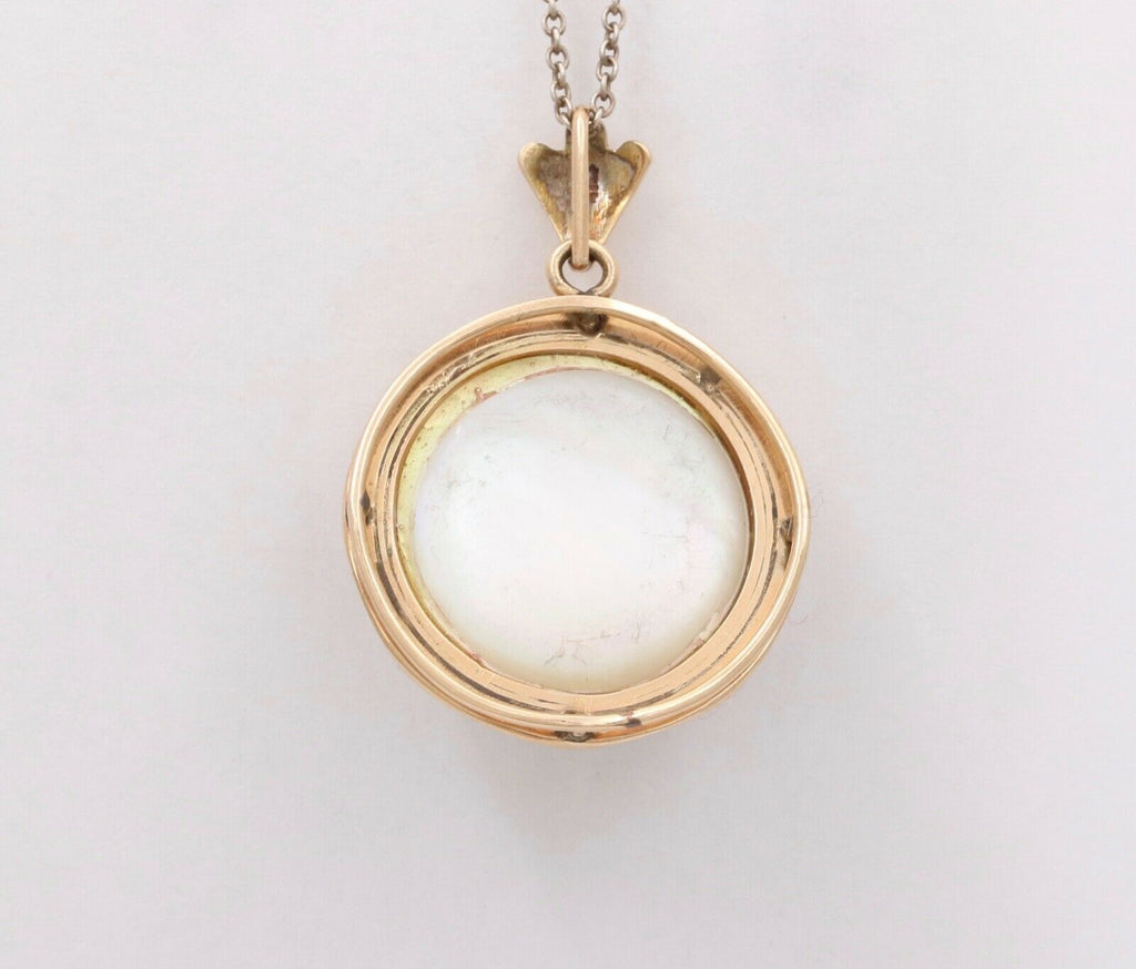 Vintage Classic 14K Yellow Gold Mabe Pearl Pendant, Necklace