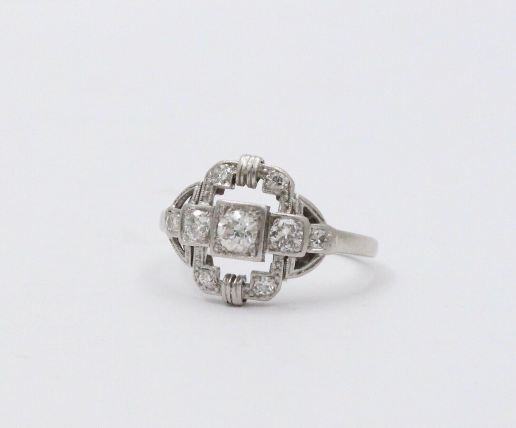 Art Deco Diamonds Platinum Cocktail Ring