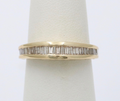 Vintage 14K Gold Diamond Channel Set Ring Band
