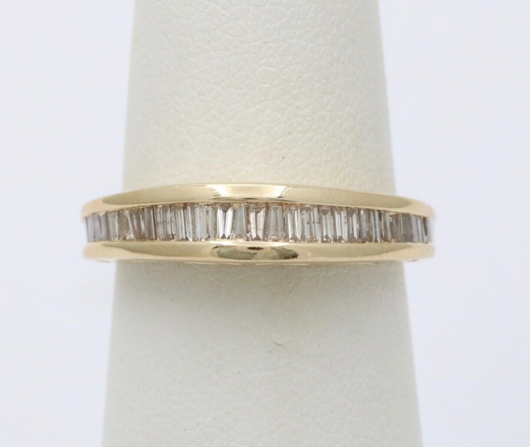 Vintage 14K Gold Diamond Channel Set Ring Band