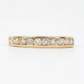 Vintage 14K Yellow Gold Diamond Half Eternity Band