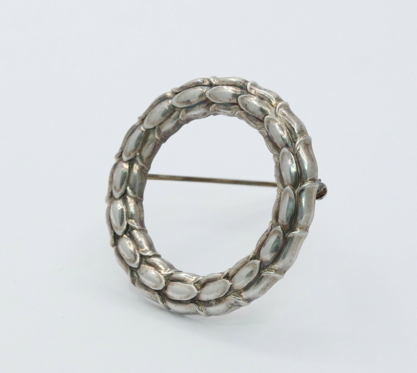 Vintage Silver Georg Jensen Sterling Harebell Flower Circle Pin