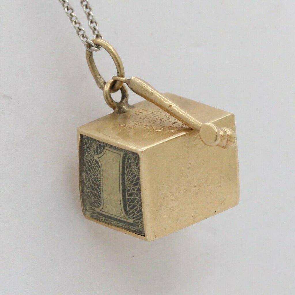 Vintage 14K Yellow Gold Emergency Money Charm