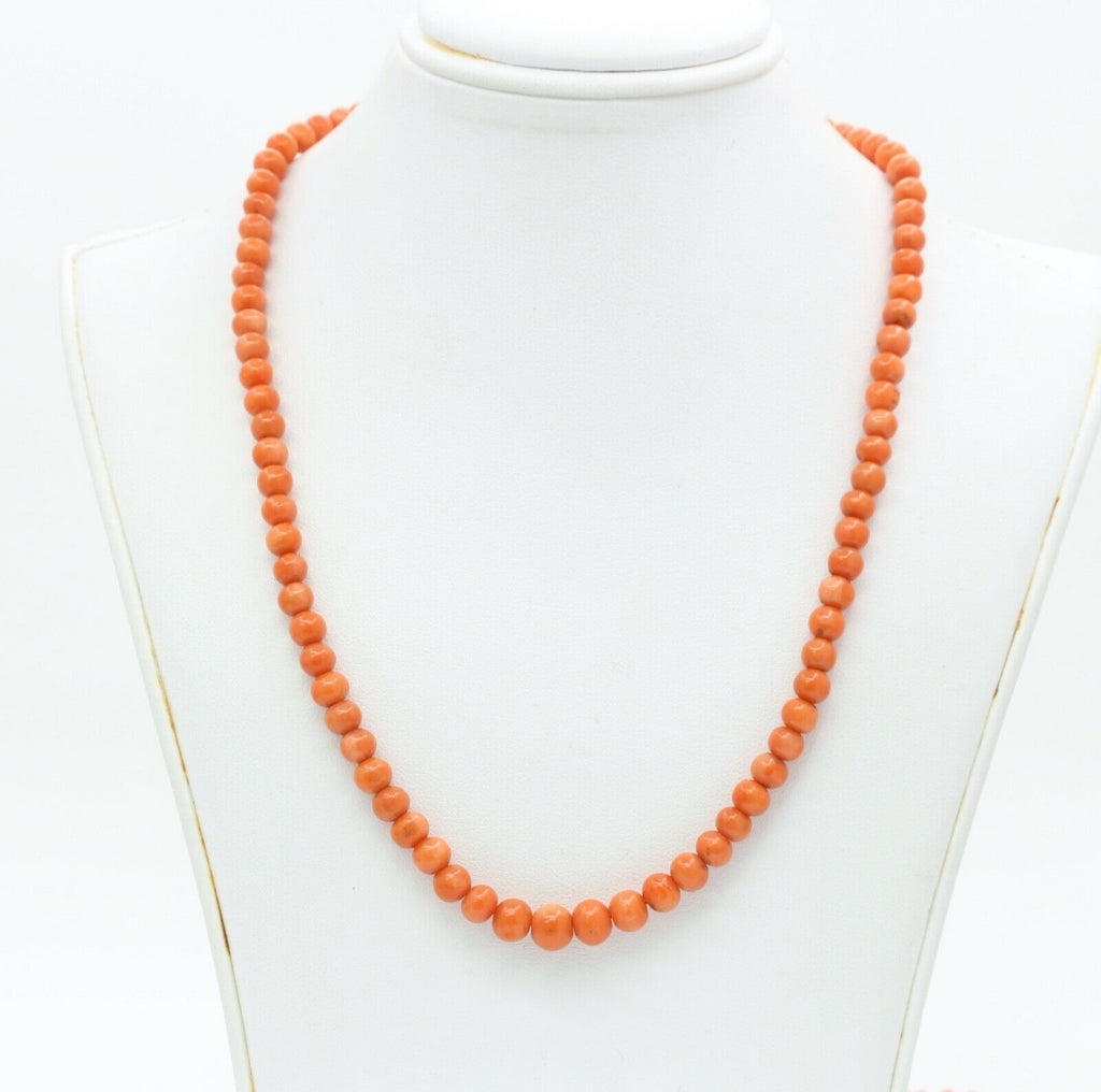 Victorian Single Strand Coral Necklace