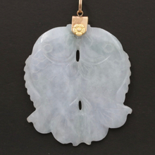 Load image into Gallery viewer, Vintage 10K Yellow Gold Jade Two Carps Good Luck Pendant Charm
