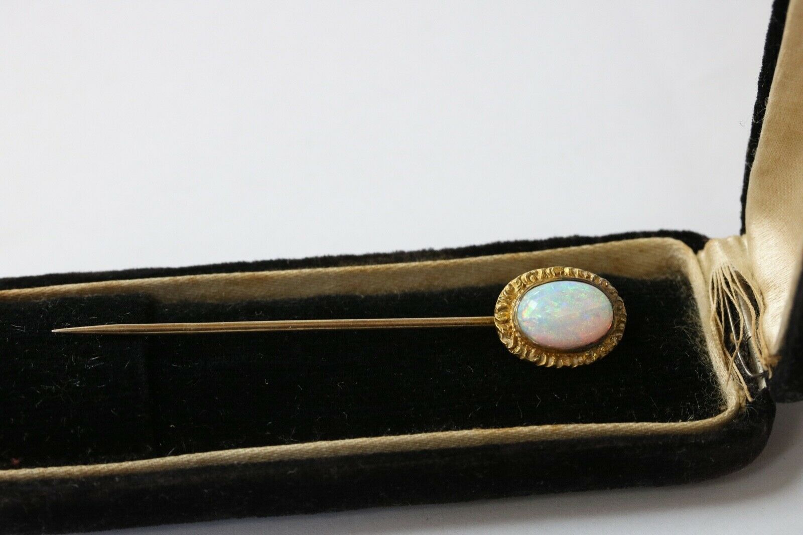 Victorian Opal 18K/14K Yellow Gold Stick Pin