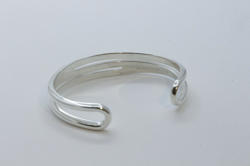 Vintage Tiffany and Co Ladies 925 Sterling Silver Bangle Cuff Bracelet