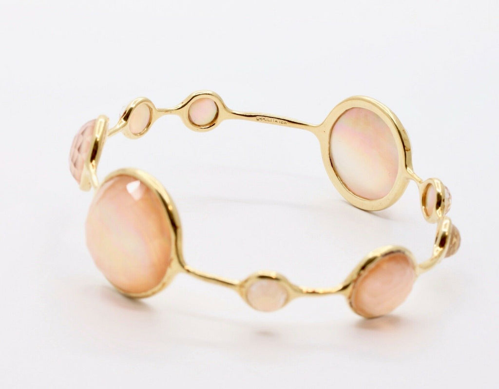 Ippolita Rock Candy Collection 18K Yellow Gold Bracelet Quartz Mother of Pearl