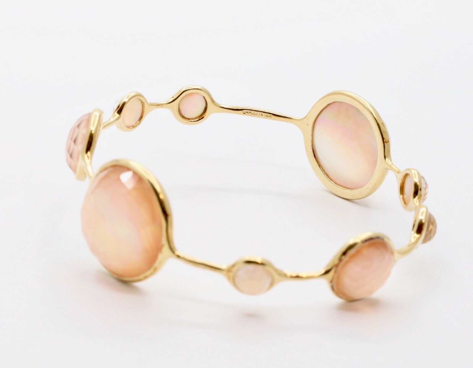 Ippolita Rock Candy Collection 18K Yellow Gold Bracelet Quartz Mother of Pearl