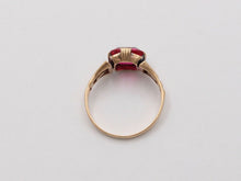 Load image into Gallery viewer, Victorian Ruby 10K Rose Gold Ring
