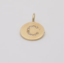 Load image into Gallery viewer, Vintage Initial “S” Diamond Medallion Charm Pendant.
