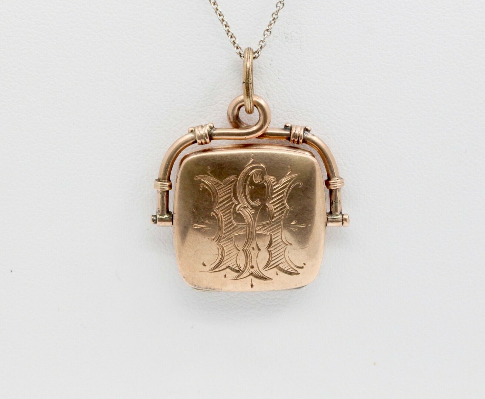 Victorian 14K Yellow Gold Purse Diamond Opening Pendant