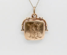 Load image into Gallery viewer, Victorian 14K Yellow Gold Purse Diamond Opening Pendant
