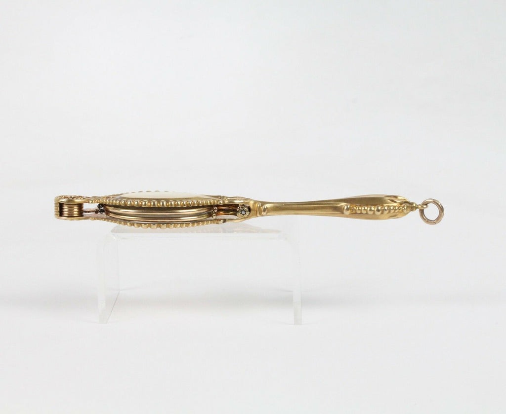 Collectable Vintage 14K Yellow Gold Lorgnette  Eye Glasses Pendant
