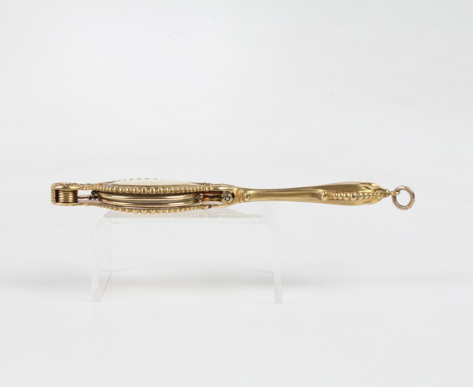 Collectable Vintage 14K Yellow Gold Lorgnette  Eye Glasses Pendant