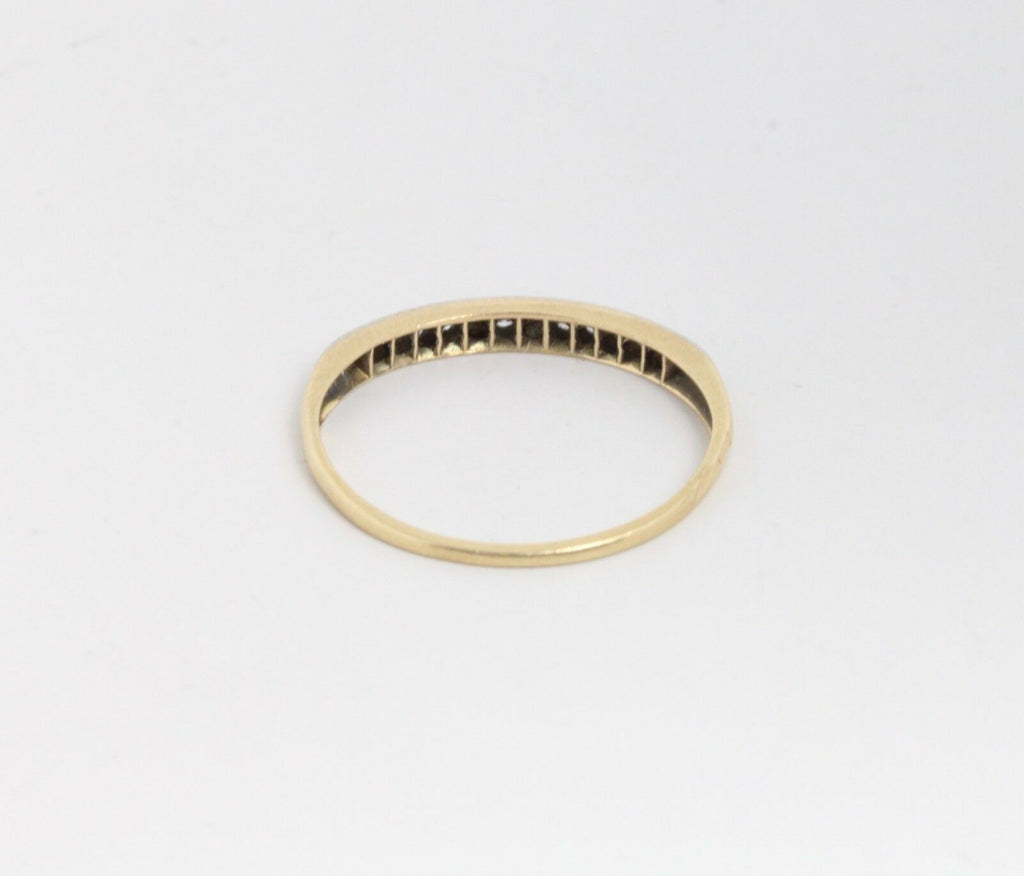 Vintage 14K Yellow Gold Diamond Wedding Band