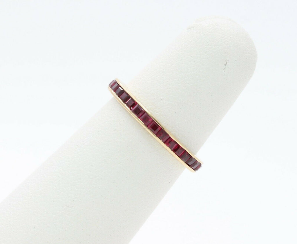 Vintage 14K Yellow Gold Ruby Eternity Band